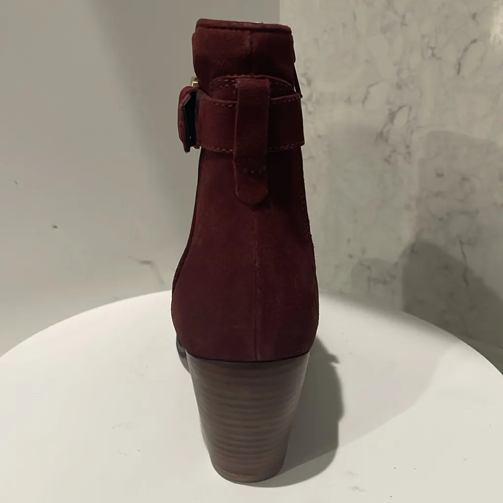 New! DIBA Sleek‎ Suede Leather Bootie in Burgundy Sz 7.5 $159 - Image 3