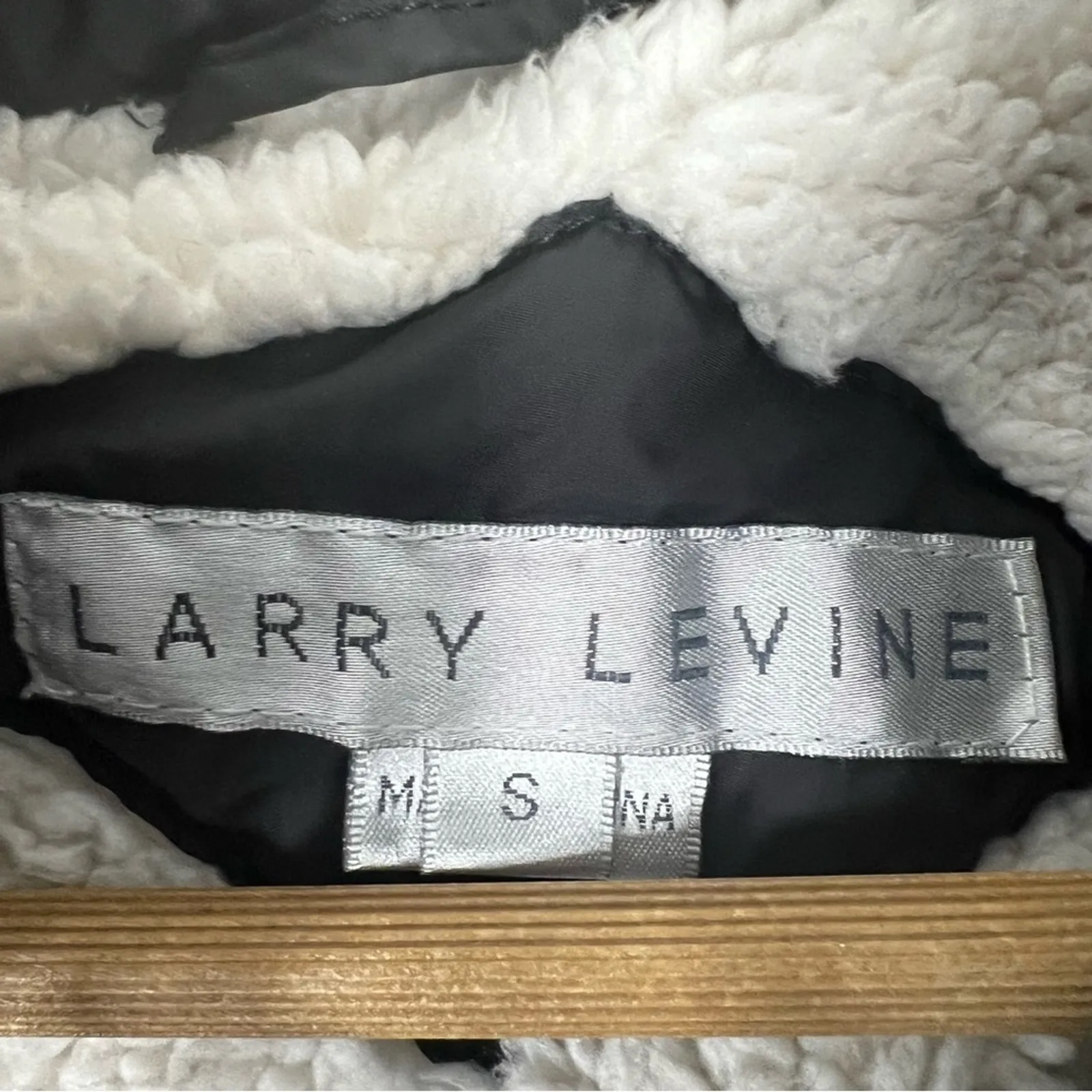 Larry Levine Puffer Coat Womens S Black Sherpa Lined Quilted Zip Up Warm Winter - Image 8