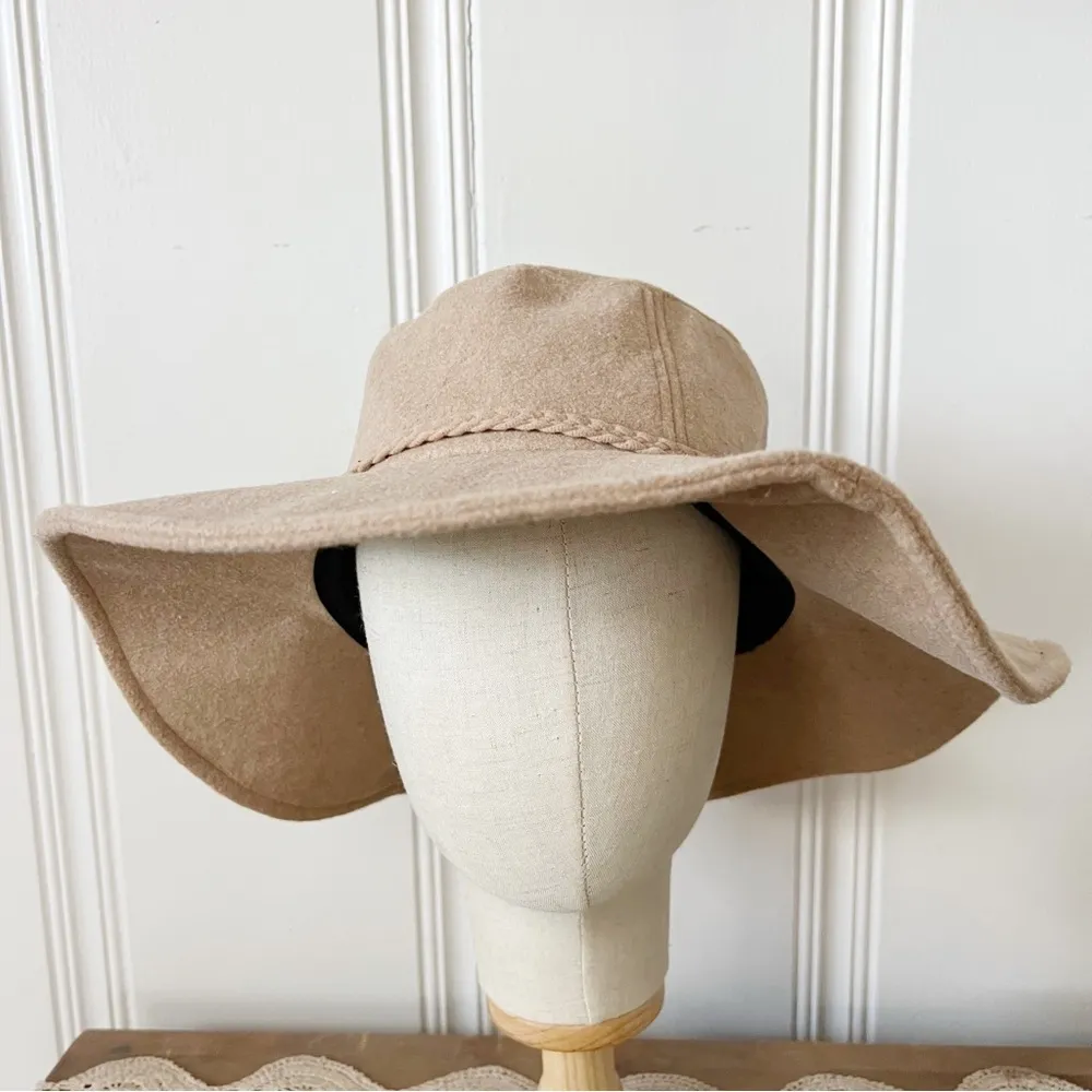 NWT ASN Los Angeles Harper Wool Blend Floppy Hat in Oatmeal size One Size - Image 5