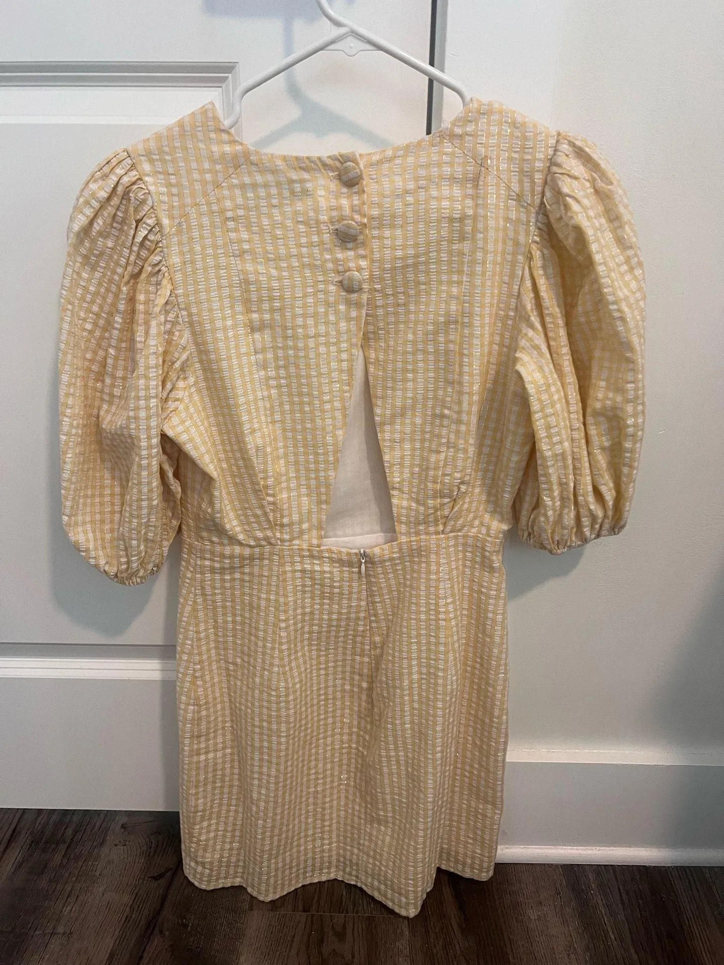 English Factory yellow puff sleeve mini dress - Image 7