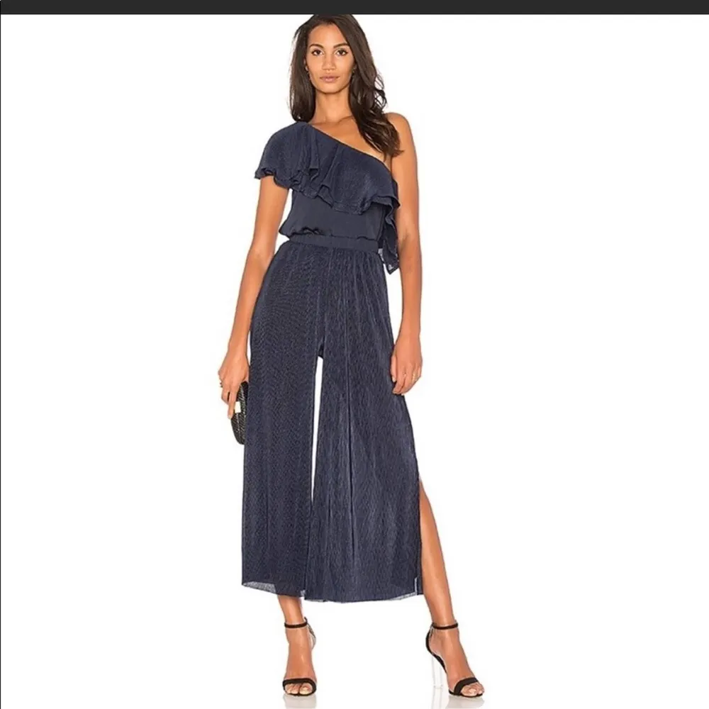Capulet Revolve  Vanessa Navy Ruffle One Shoulder Top, NWT, Small, MSRP $158 - Image 6