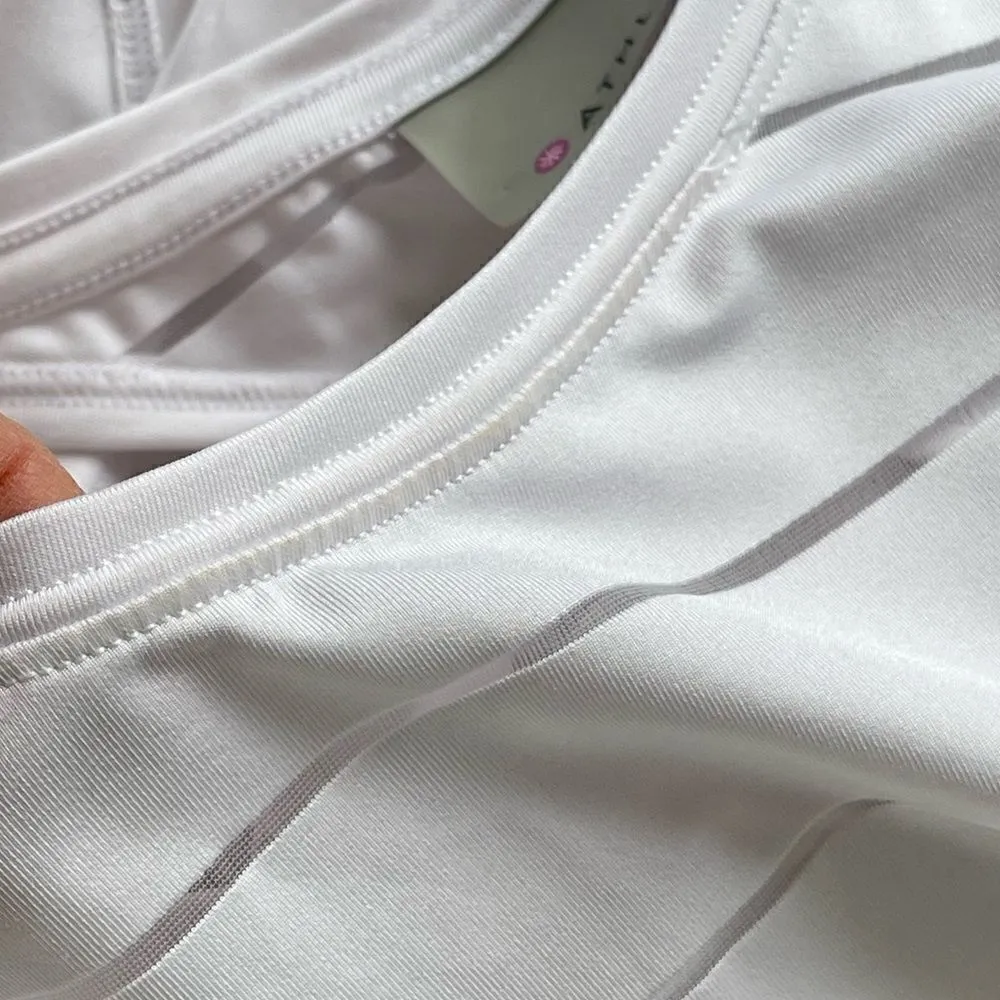 Athleta Mesh High Neck Chi Racerback Tank (White) - XSP - Image 8