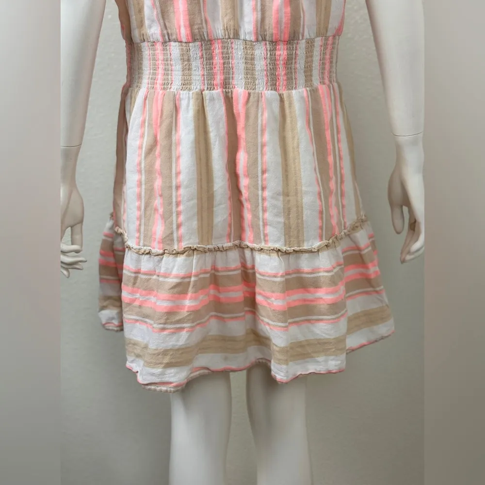 Vineyard Vines Pink and White Striped Dress Size Large. F59 - Image 10