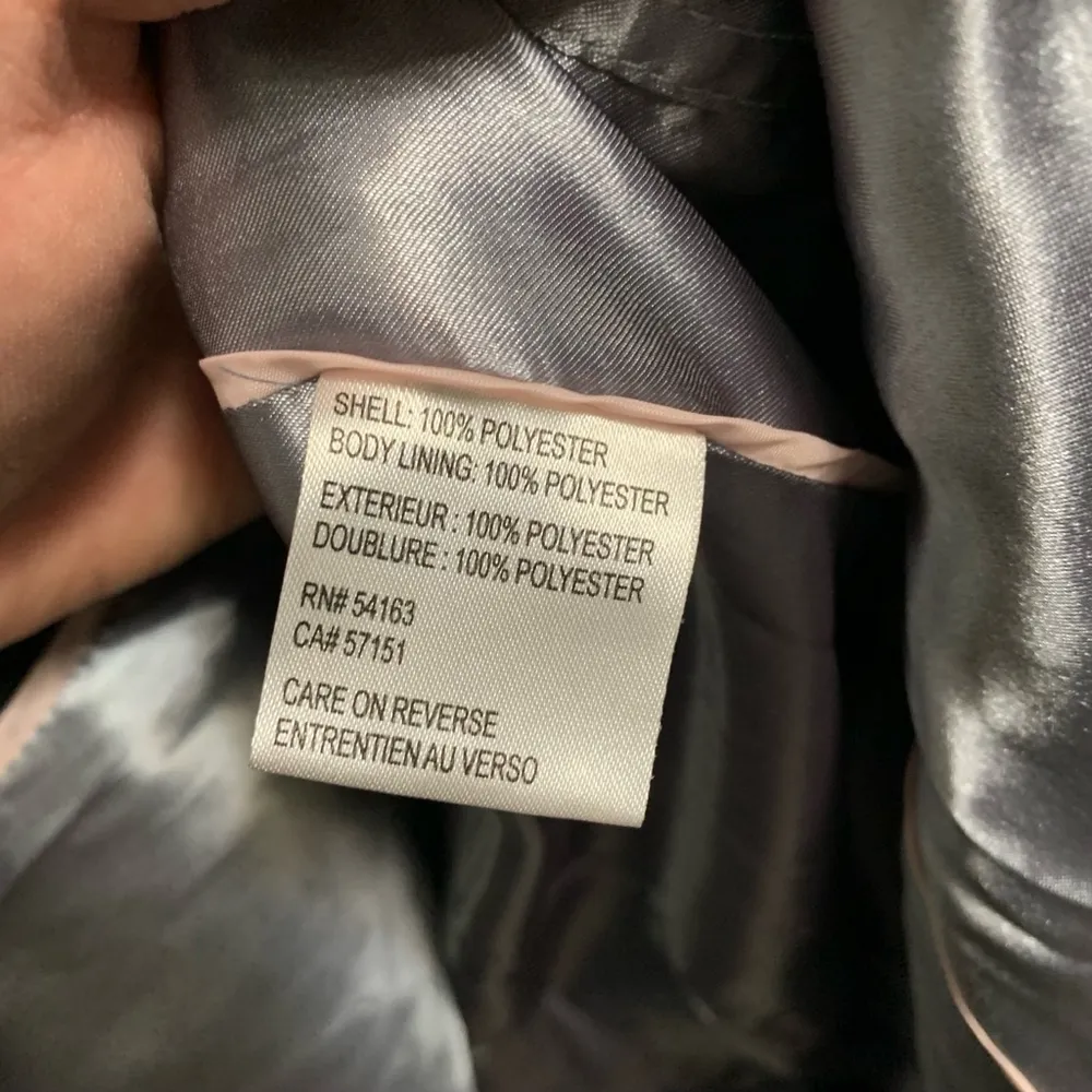 B02-Women's Calvin Klein Trench Coat, Size s Black - Image 7