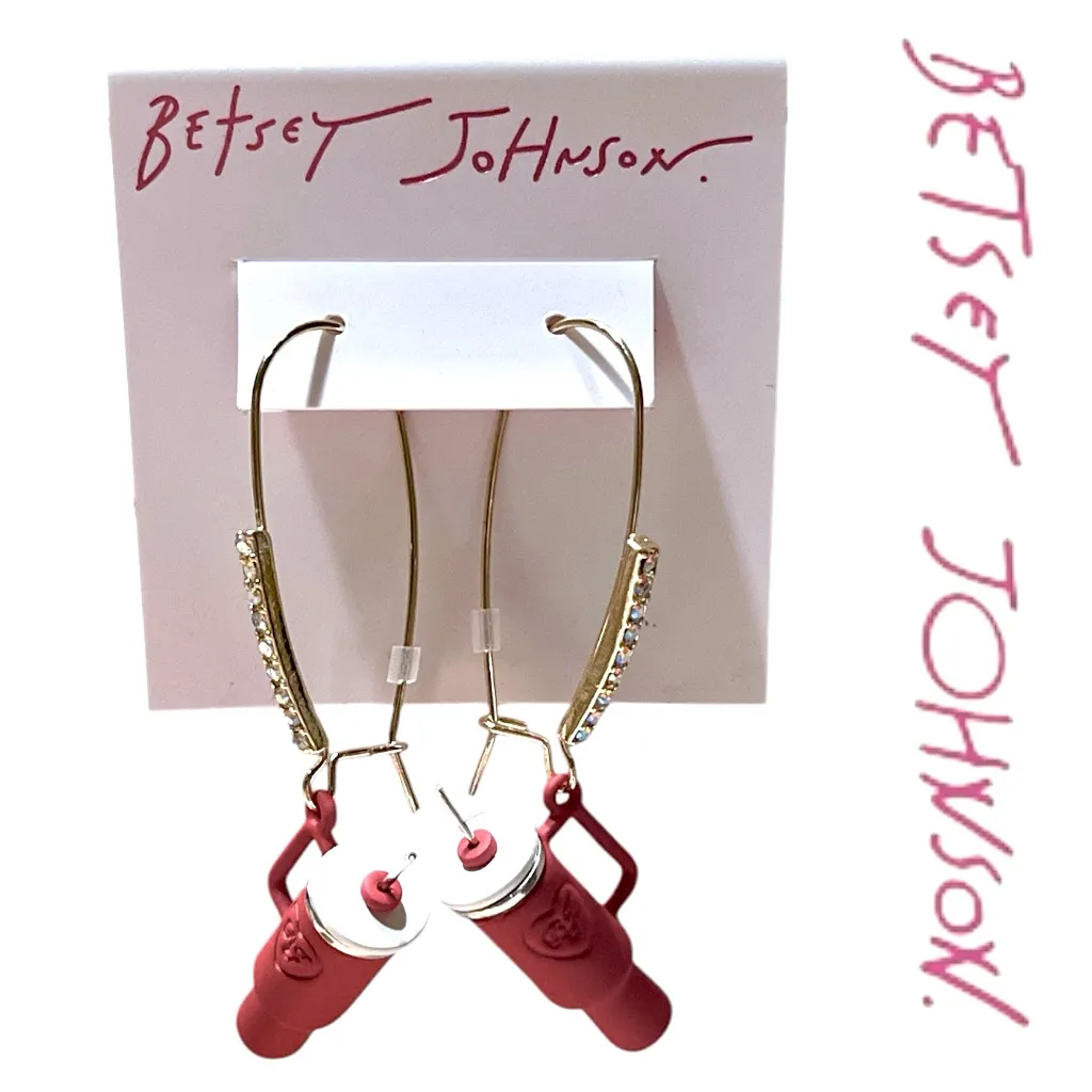 Betsey Johnson Tumbler Statement Earrings - Image 2