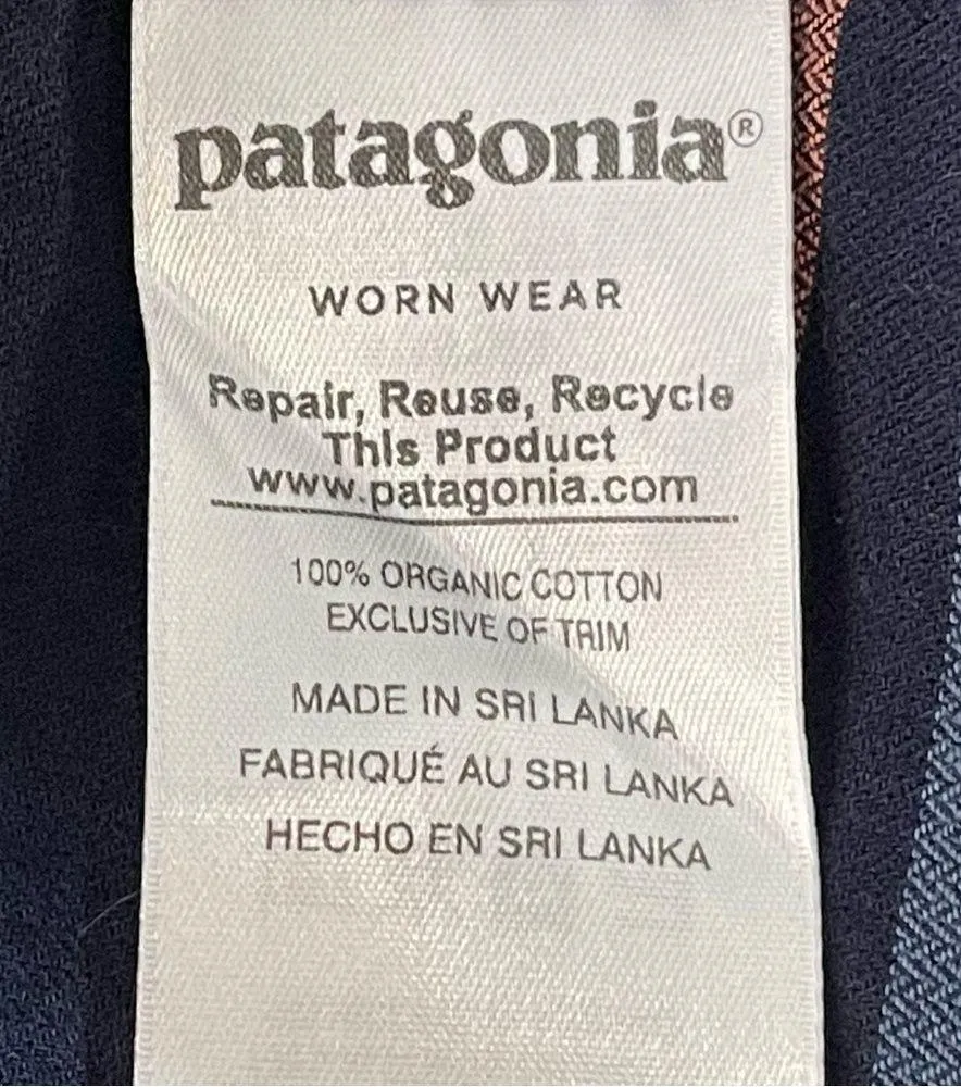 Patagonia Catbells Green Stripe 3/4 Sleeve Shirt Size M - Image 9