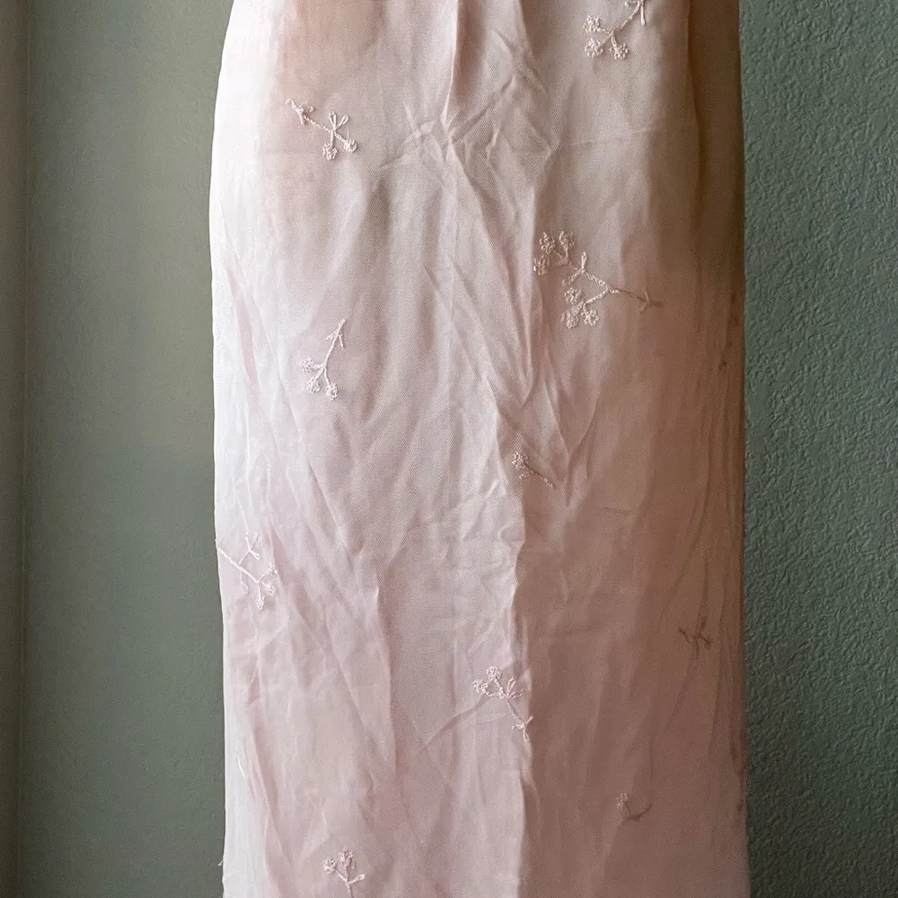 Motherhood Women's maternity Pink Floral Embroidered special occasion Dress - Image 3