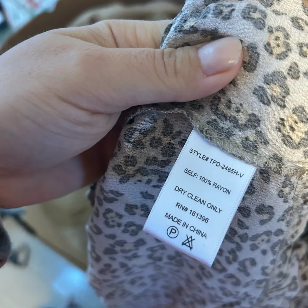 Sky To Moon Cheetah Print Ruffle Mini Dress Brown Size M - Image 4