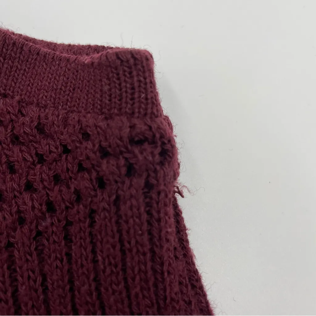 Vintage Sweater Vest 1980s Women Maroon Acrylic Sleeveless Top Retro Collegiate‎ Red - Image 6