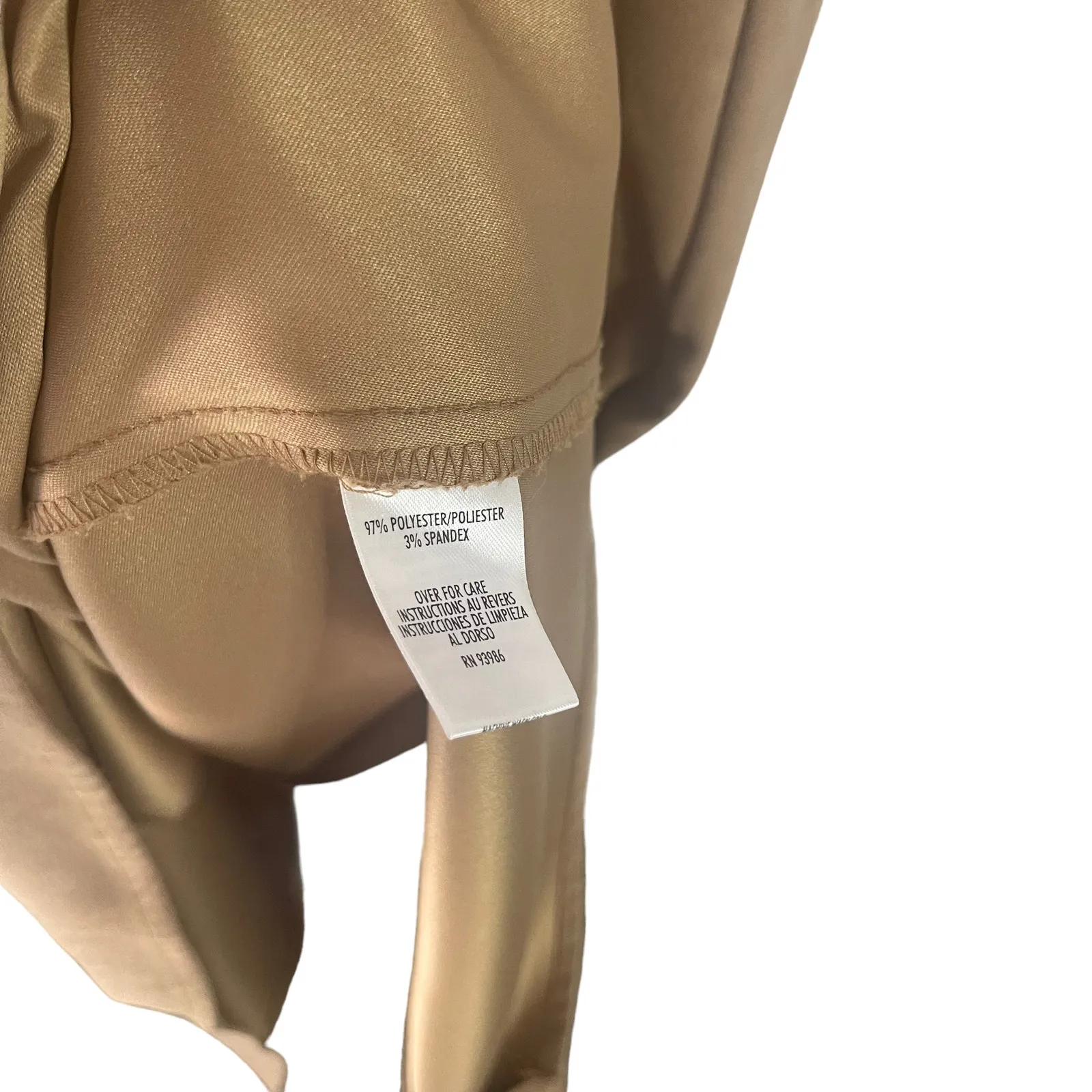 Casual Corner Annex Vintage 90s Women's Size Large 12 Faux Suede Tan Maxi Dress‎ Brown - Image 8