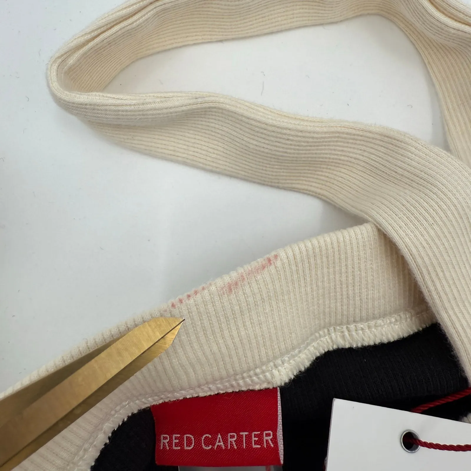 RED CARTER Cropped Top Bikini Cover-Up Size Medium /8 Colorblock Black Beach NWT - Image 5