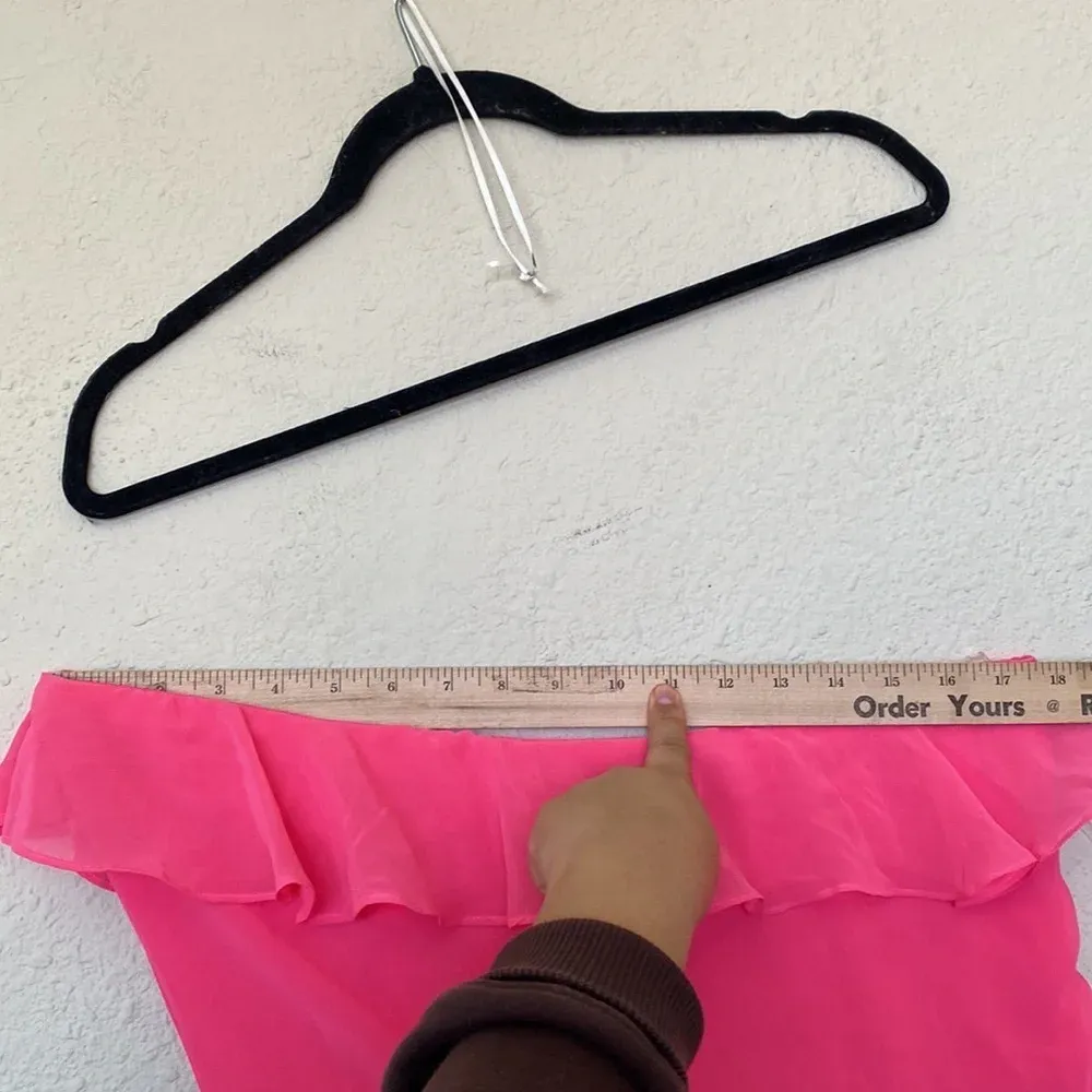 HOUSE OF CB 'Sarina' Fuchsia Ruffle Maxi‎ Dress NWOT size L - Image 10