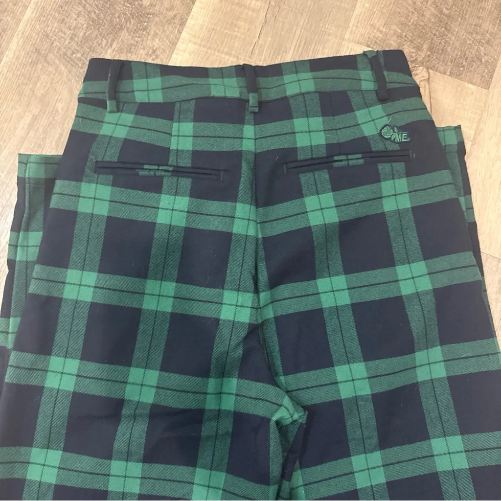 Melody Ehsani Green and Black Plaid Pants Size M - Image 4