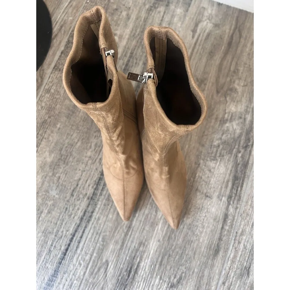 Marc Fisher LTD Women Block Heel Ankle Booties  Size US 8M Brown Faux Suede - Image 13