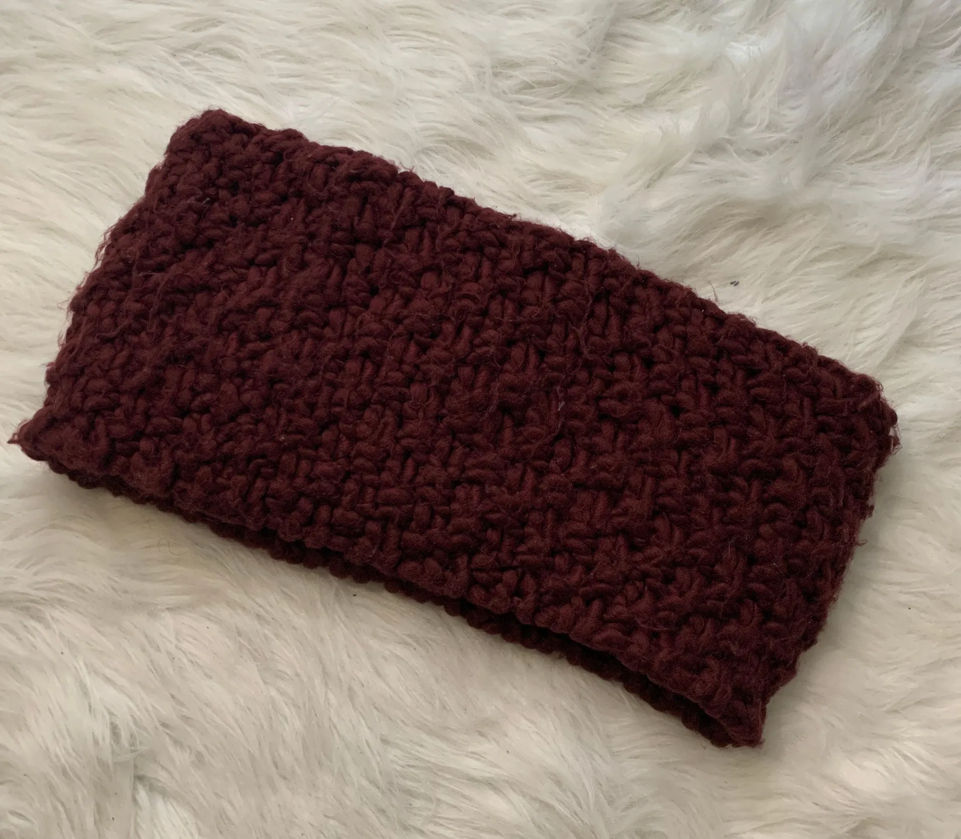 Francescas Burgundy Chunky Knit Infinity Scarf - Image 2