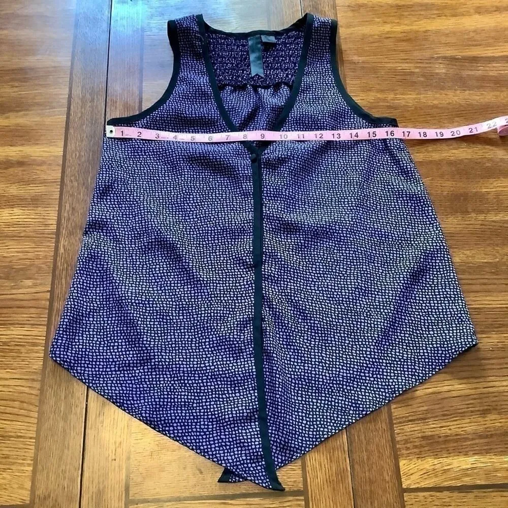 PETTICOAT ALLEY Purple Lightweight Button Up Sleeveless Blouse Size Small - Image 4