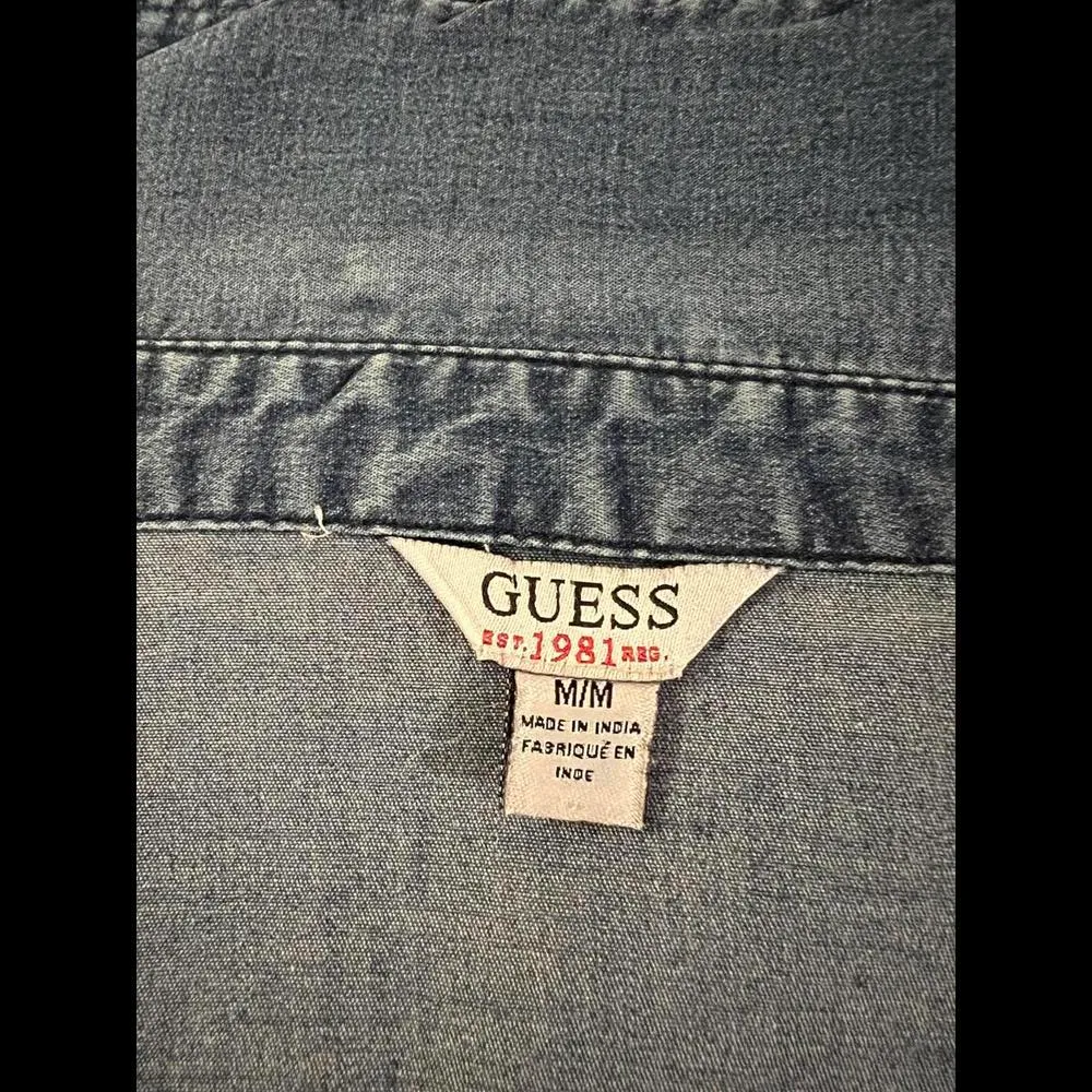 Guess Women's Denim Button-Up Shirt-Medium - Image 2