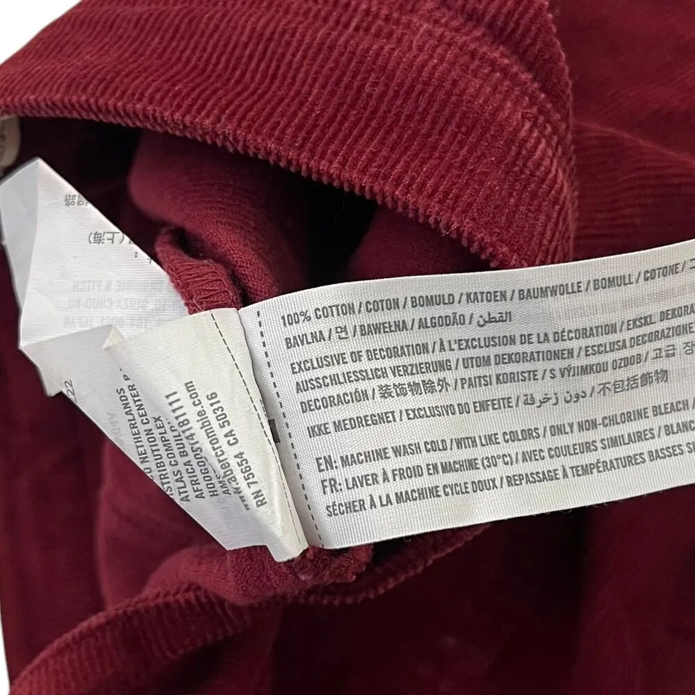 Hollister Maroon Corduroy A-line Mini Skirt Women Size 1 | 60-43 - Image 4