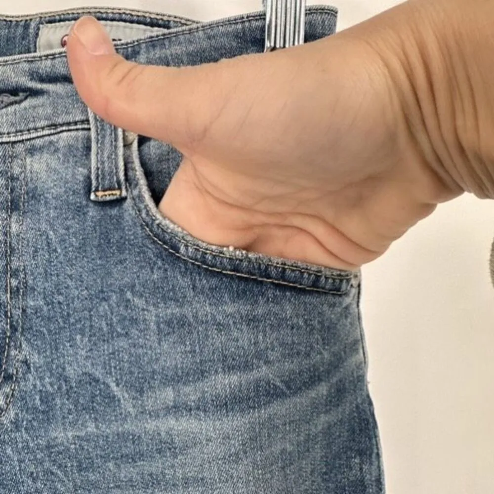 AG Jeans The Farrah Skinny Ankle high rise Blue Medium Wash‎ Whiskering Size 26R - Image 9