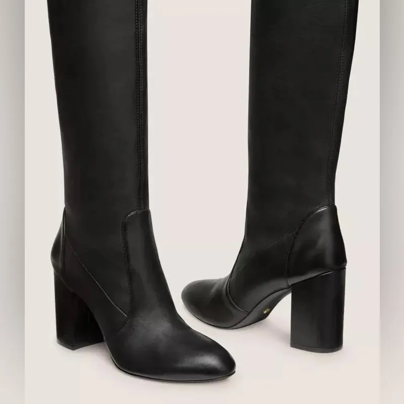 Stuart Weitzman Yuliana 85 Knee High Slouch Boot Black Leather 8.5 - Image 13