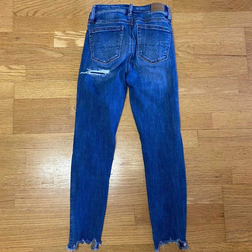 American Eagle Distressed High Rise Jegging Grunge Coastal Cowgirl Crop … - Image 3