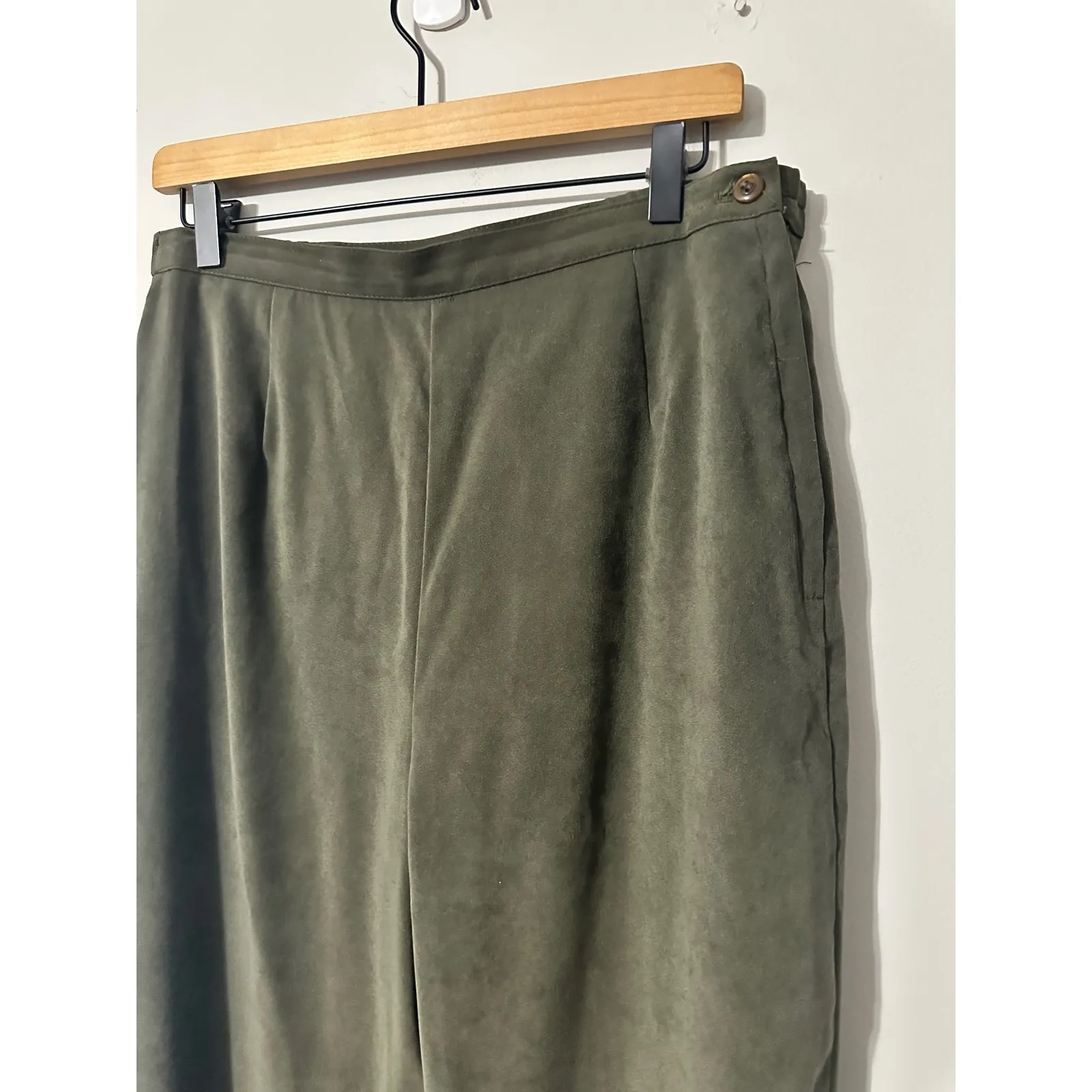First Option‎ Women Vintage Olive Green High Waist Trousers Pants Size 12 - Image 2
