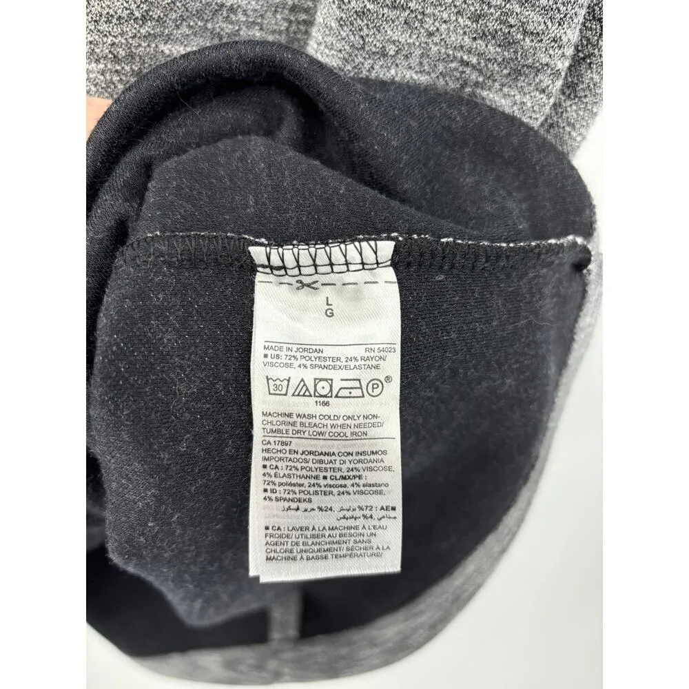 Old Navy Dress Womens Large Short Sleeve Ponte Shift Heather Grey Zip Back Knit - Image 5