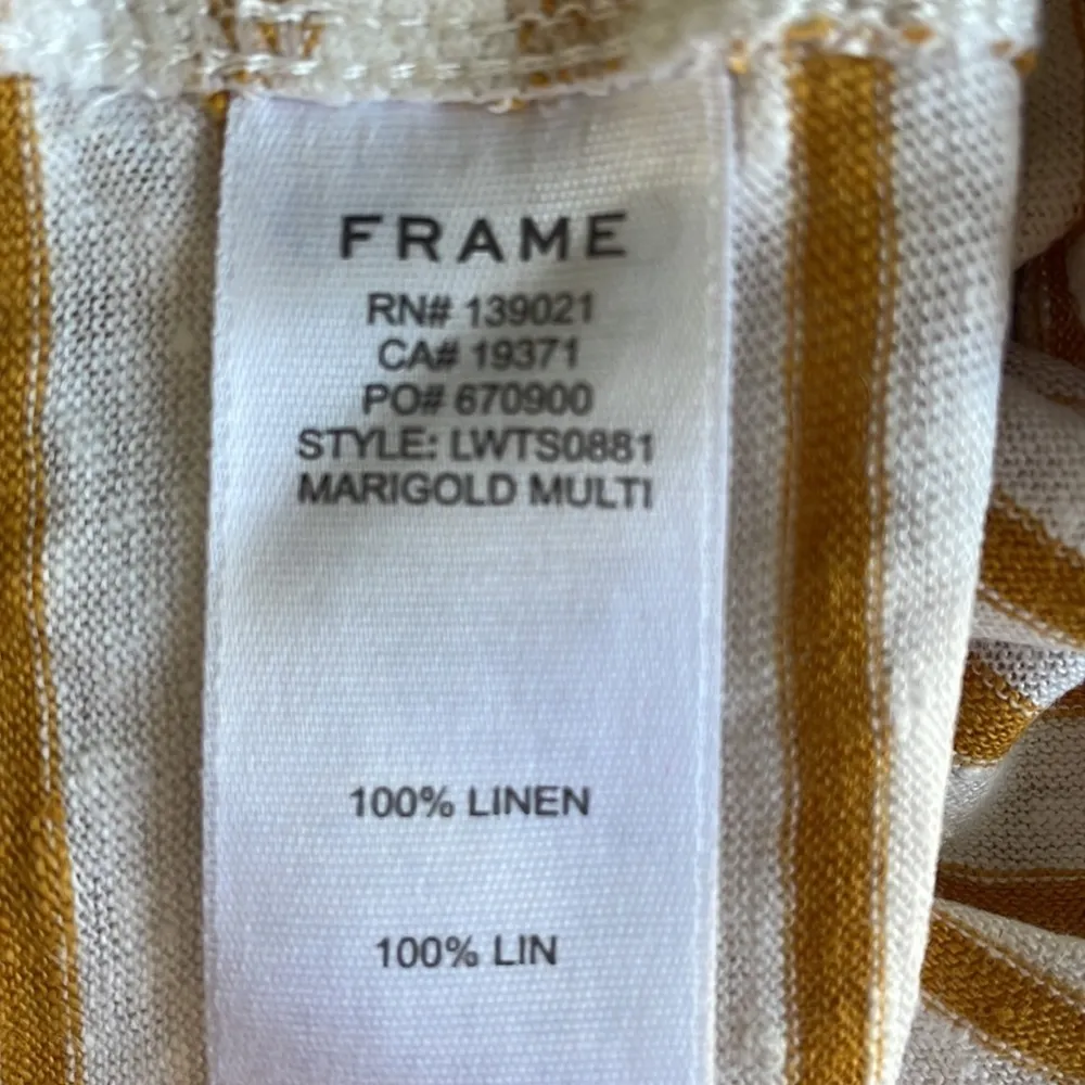 Frame Linen Marigold Multi Striped Tank Top - Image 7