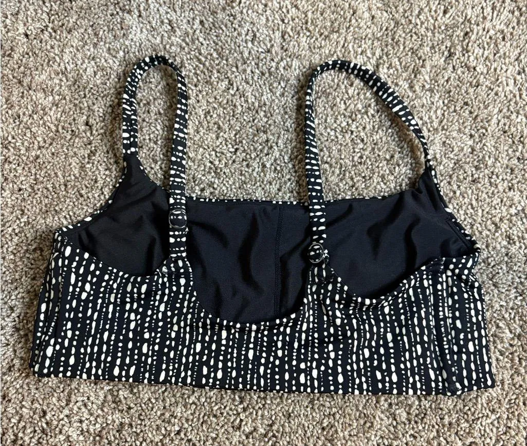 Athleta Black and White Patterned  Bikini Top - Image 2
