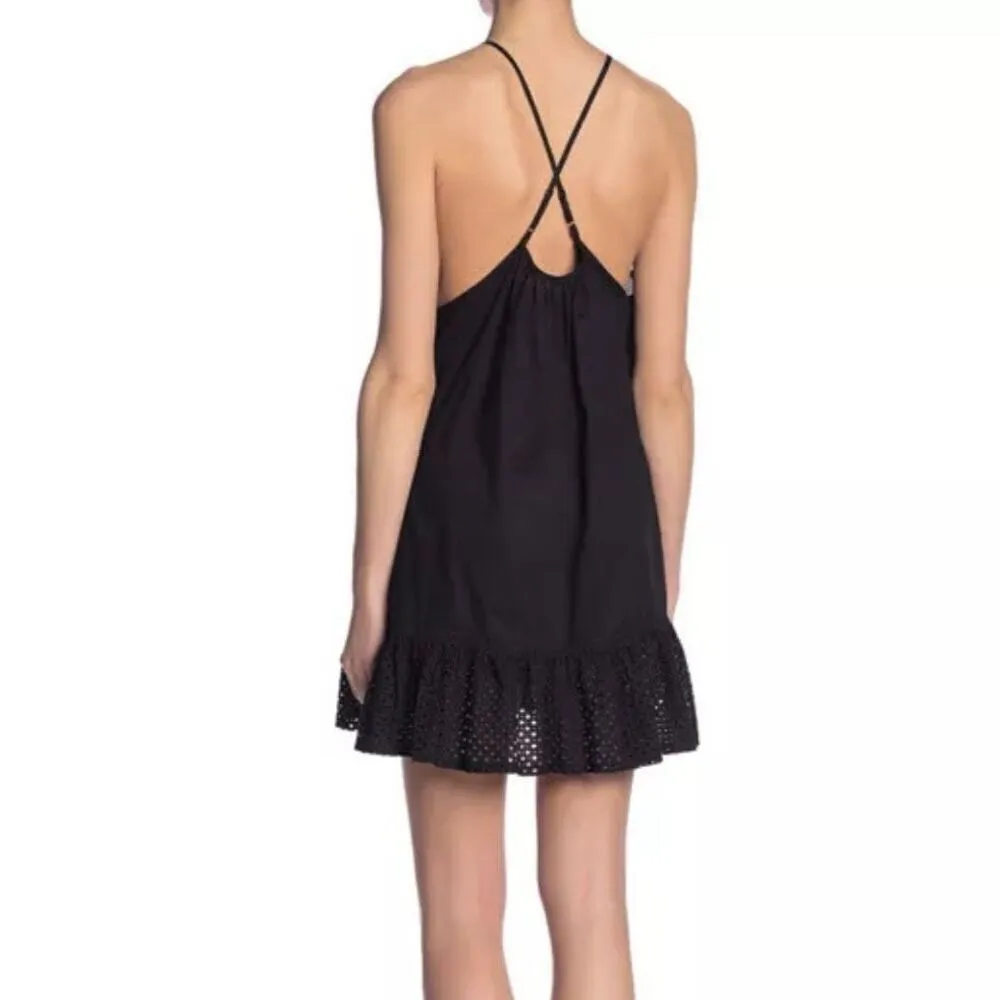 Free People Calico cotton trapeze eyelet top dress xs - Image 12