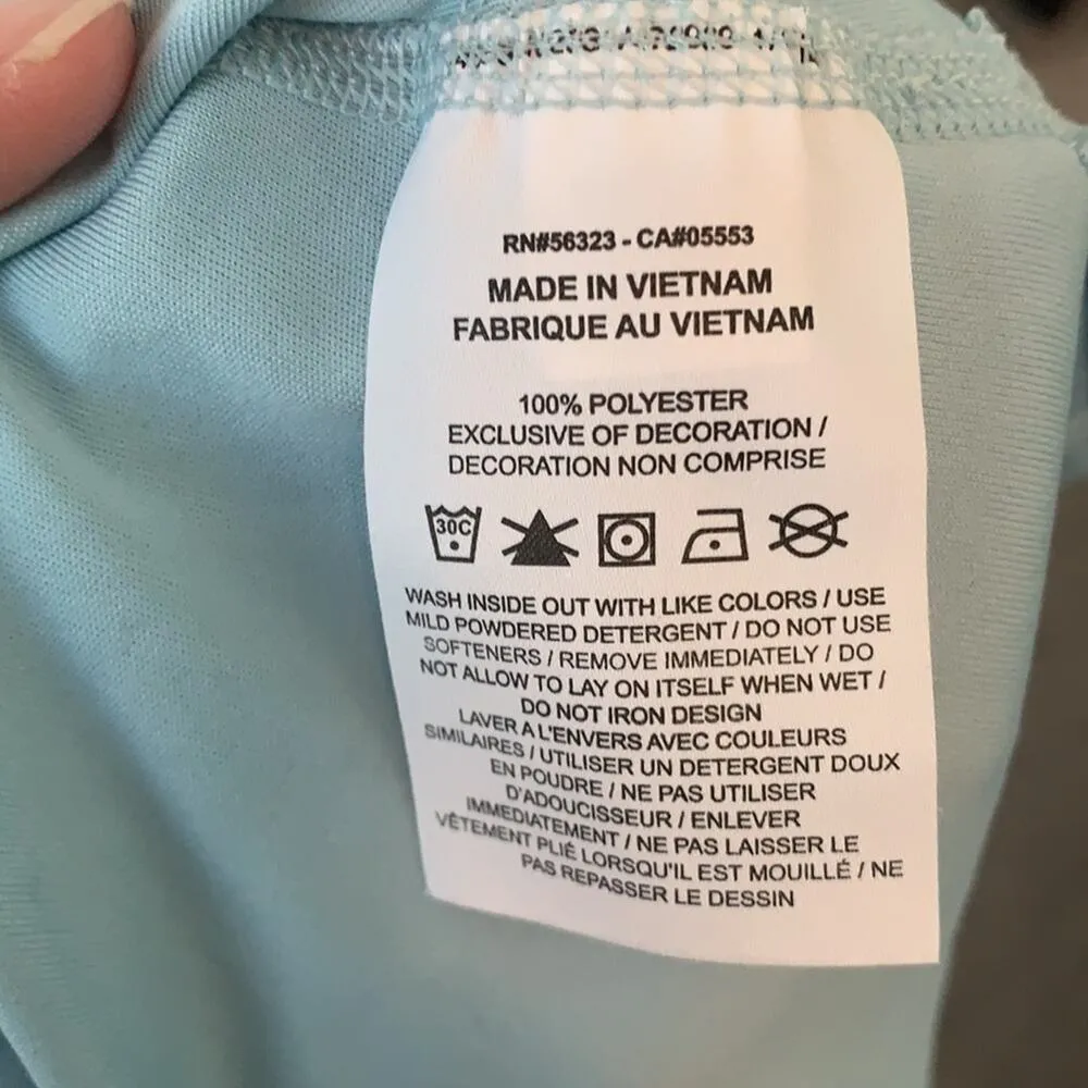 Nike Running Dri Fit Light Blue Sleeveless Crewneck Tank Top Womens XS - Image 5