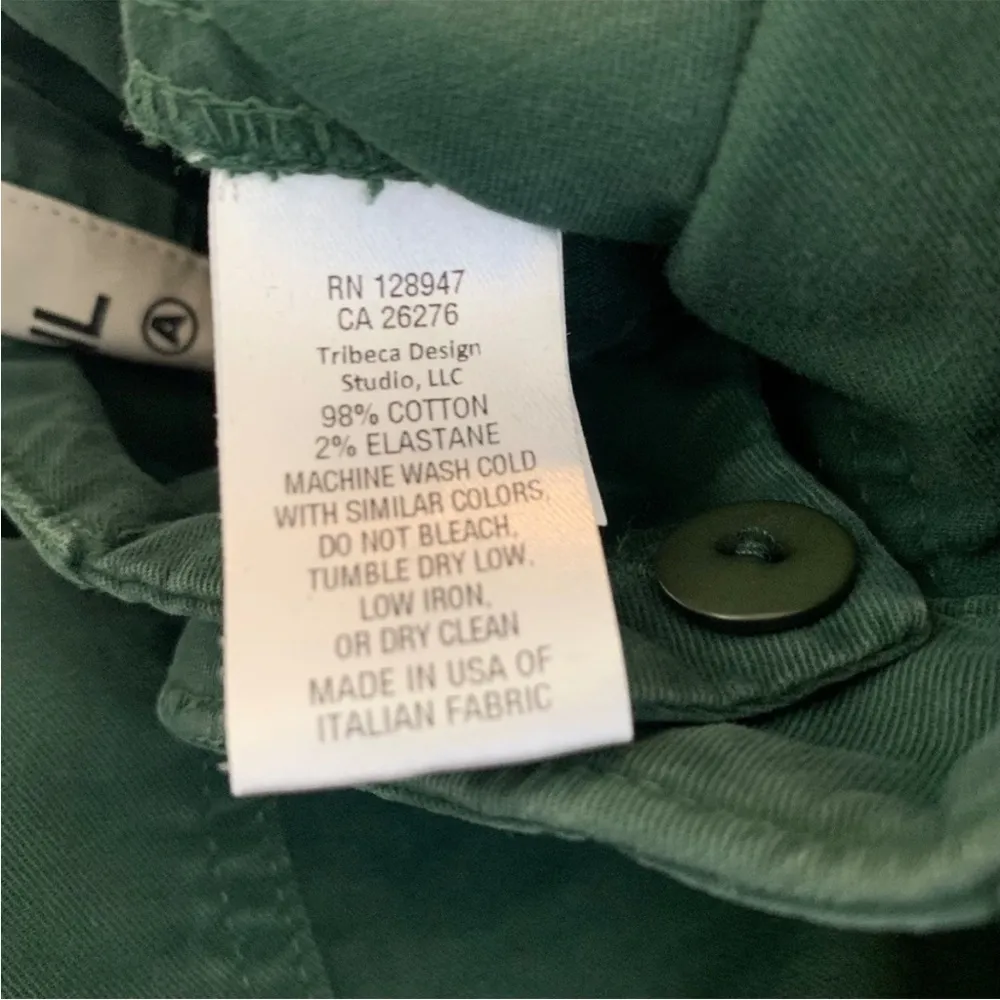 VUC Nili Lotan Stretch Cotton Twill Crop Military Pants green Size 4 - Image 4