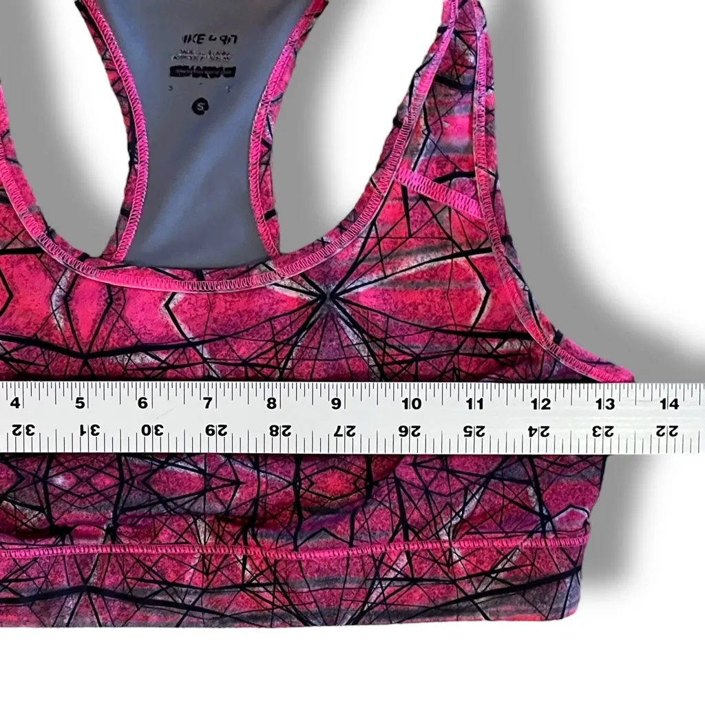 NIKE PRO Womens Running Athletic Work Out Sport Bra Tank Top Shirt Pink Small - Image 5