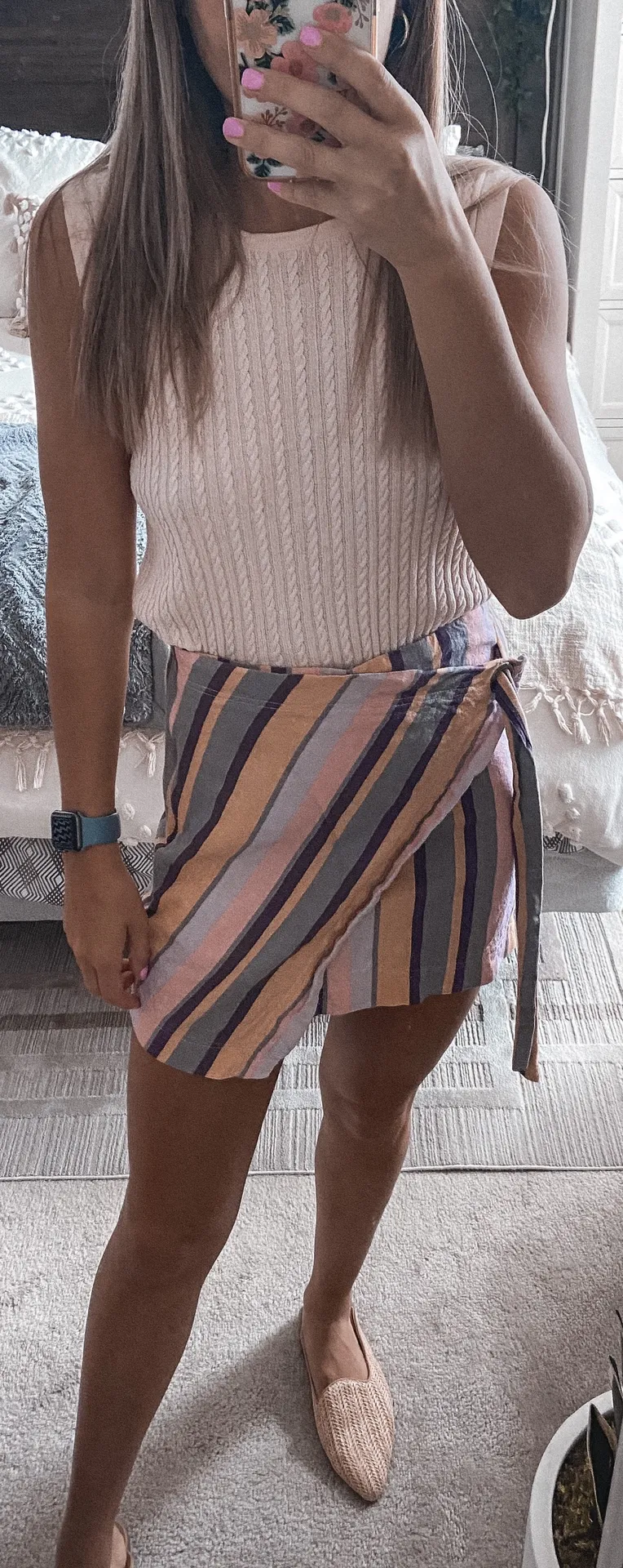 Mustard Seed Striped Wrap Skirt  - Image 2