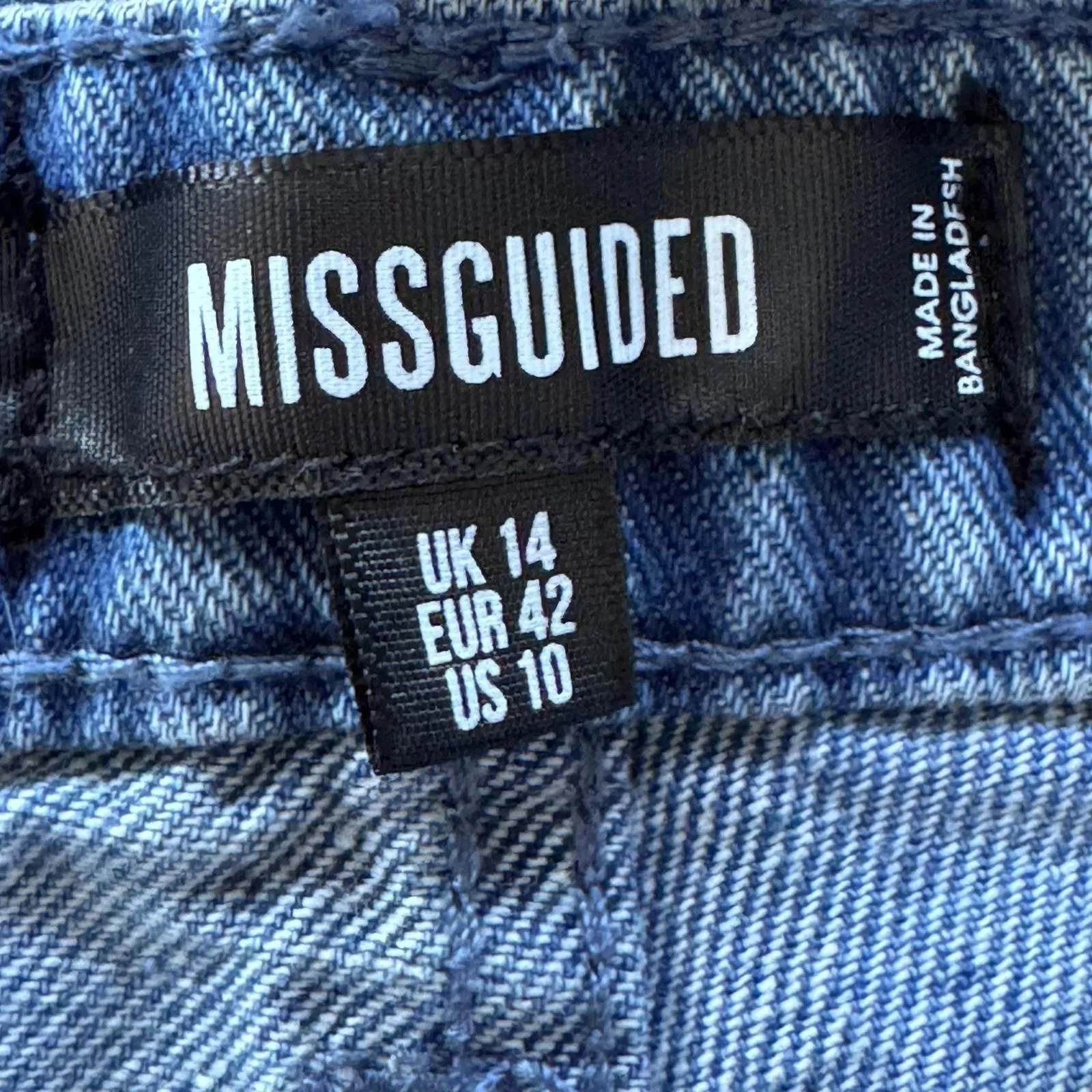 Missguided Jeans Womens 10 Blue High Rise Pleated Tapered Jogger Elastic Cuff - Image 9