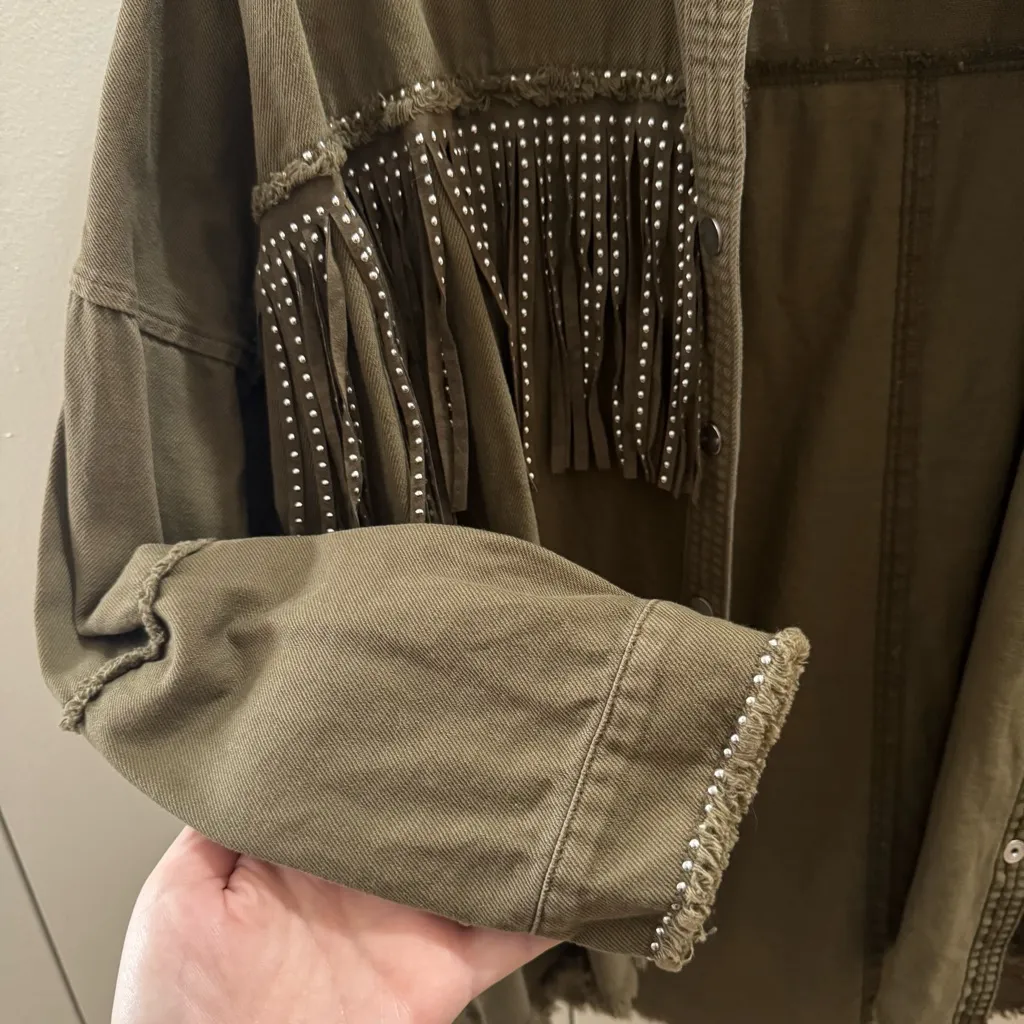 Zara Fringe Embellished Shacket - Image 4
