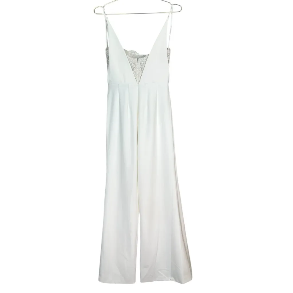 NWT Sachin + Babi Carrie Partially Embellished Bodice Jumpsuit in Ivory Size 4 - Image 8