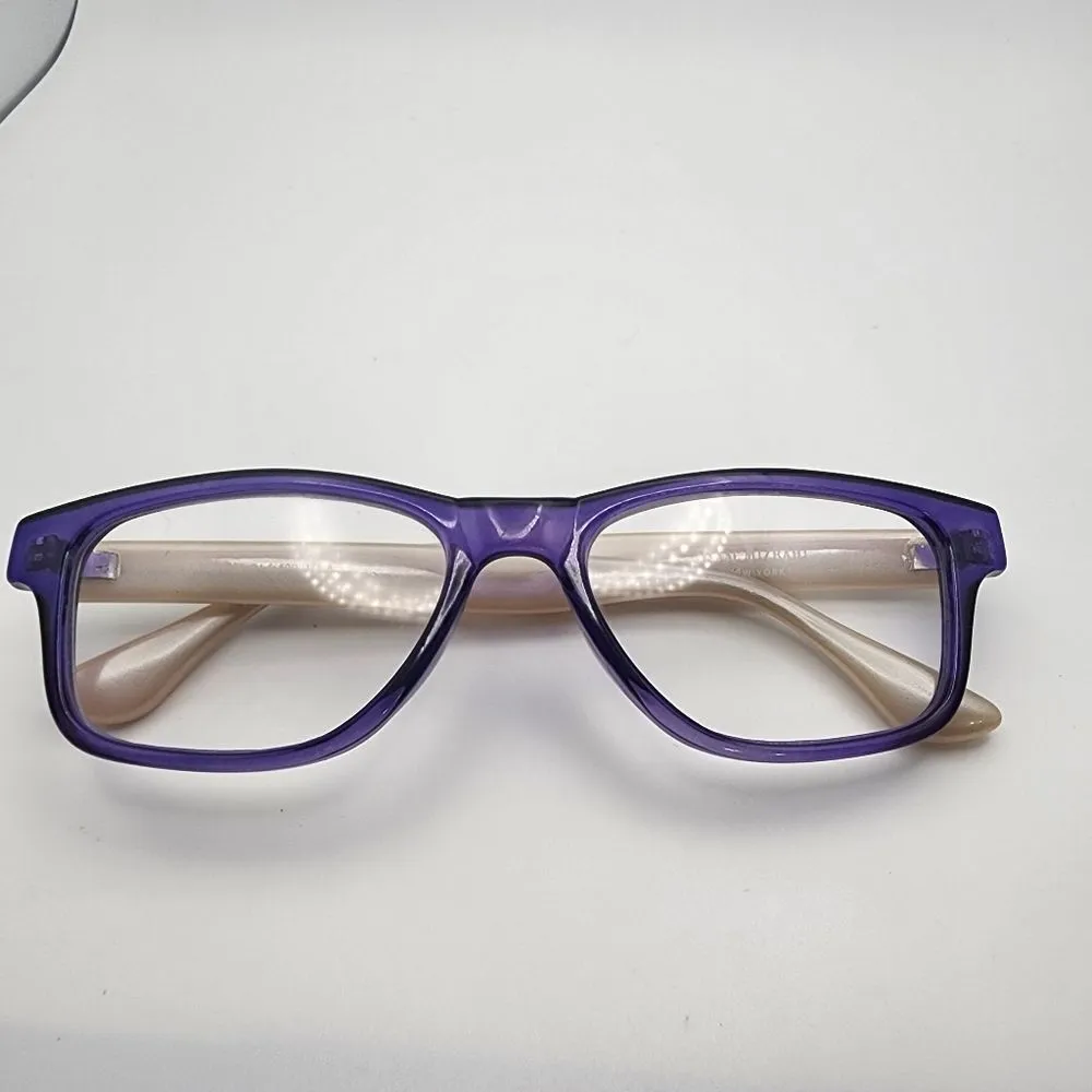 Isaac Mizrahi Purple & Cream Prescription Glasses Frames - Image 2