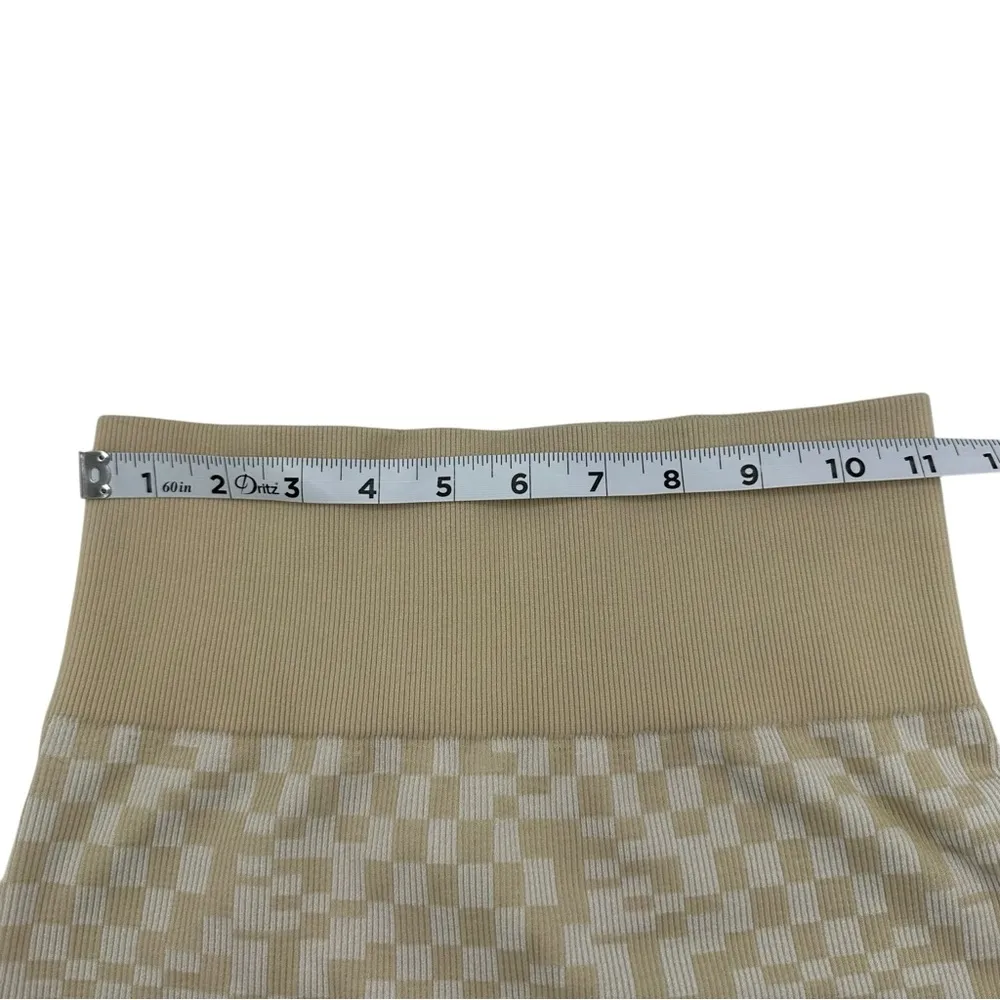 SD x WFA Beige Tan Cream Khaki Compression Style Athletic Shorts Small White - Image 10