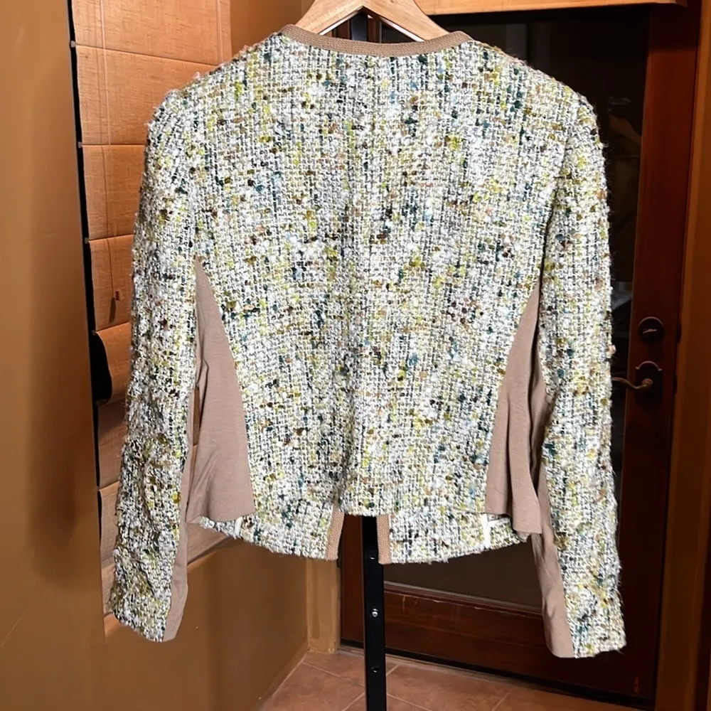CACHÈ Boucle Tweed Preppy Blazer Jacket Size 10 - Image 9