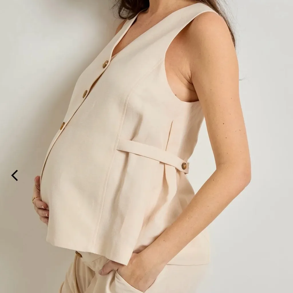 HATCH Nadia Vest in Ivory Size L - Image 3