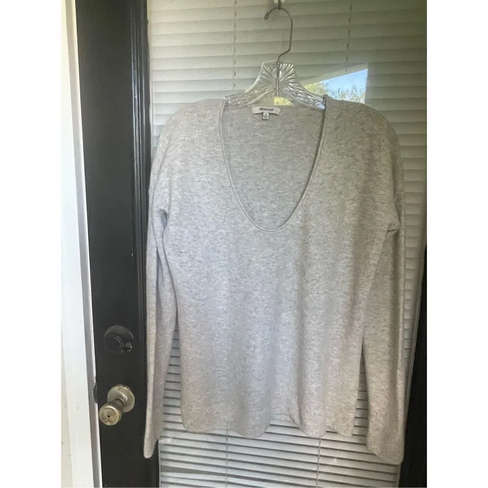 Madewell  Women’s Kimball Sweater Pullover Gray Fog Size M - Image 10