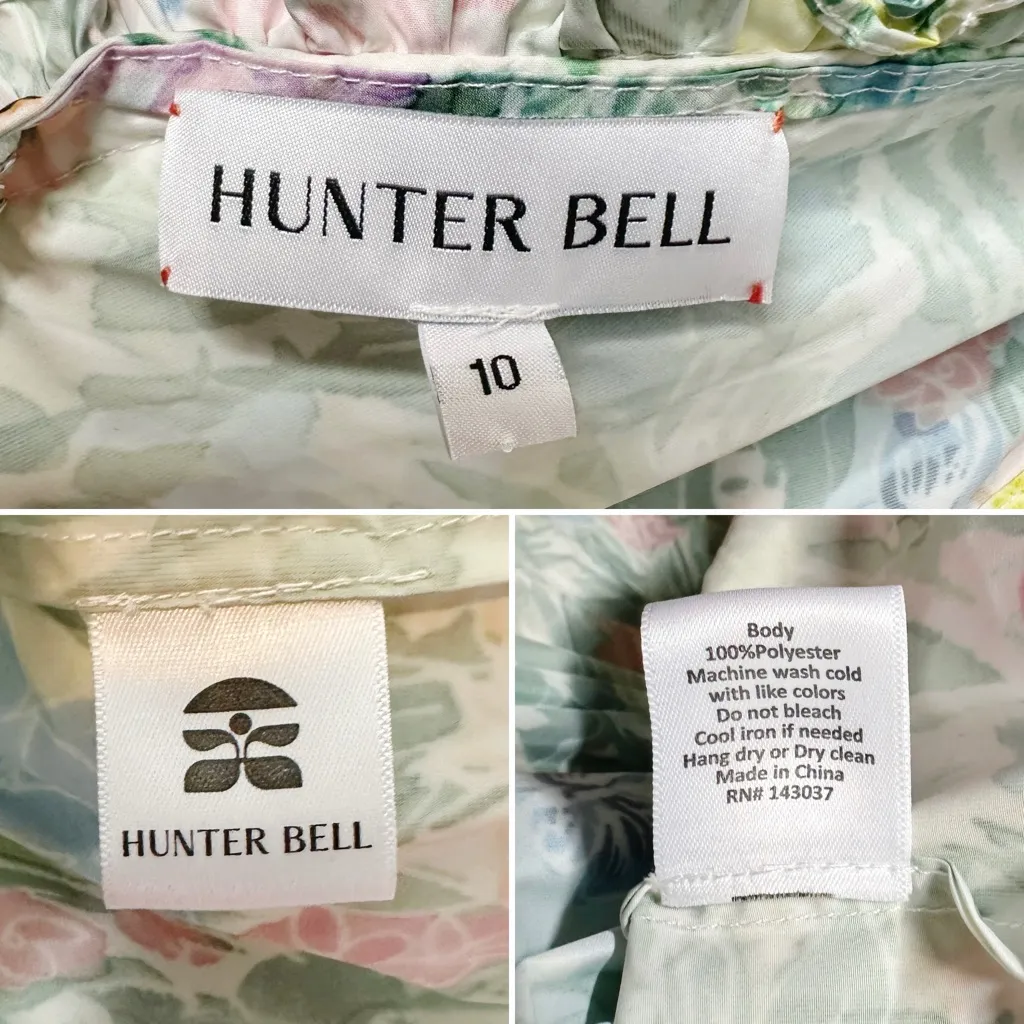 Hunter Bell Pamela Dress Garden Party Floral Tiered Mini Size 10 - Image 8