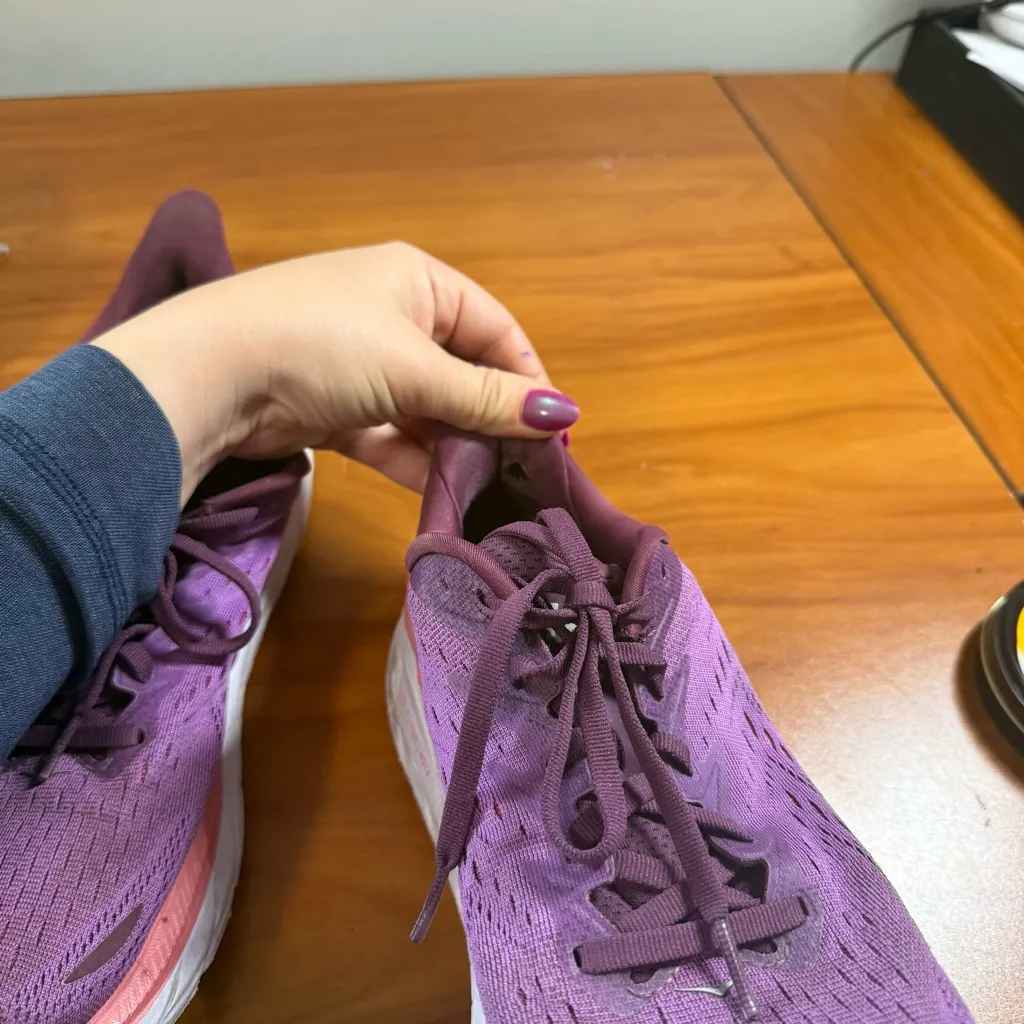 Hoka Women's Clifton 8 Purple Magenta Running Shoe Workout Comfort 10B - Image 8