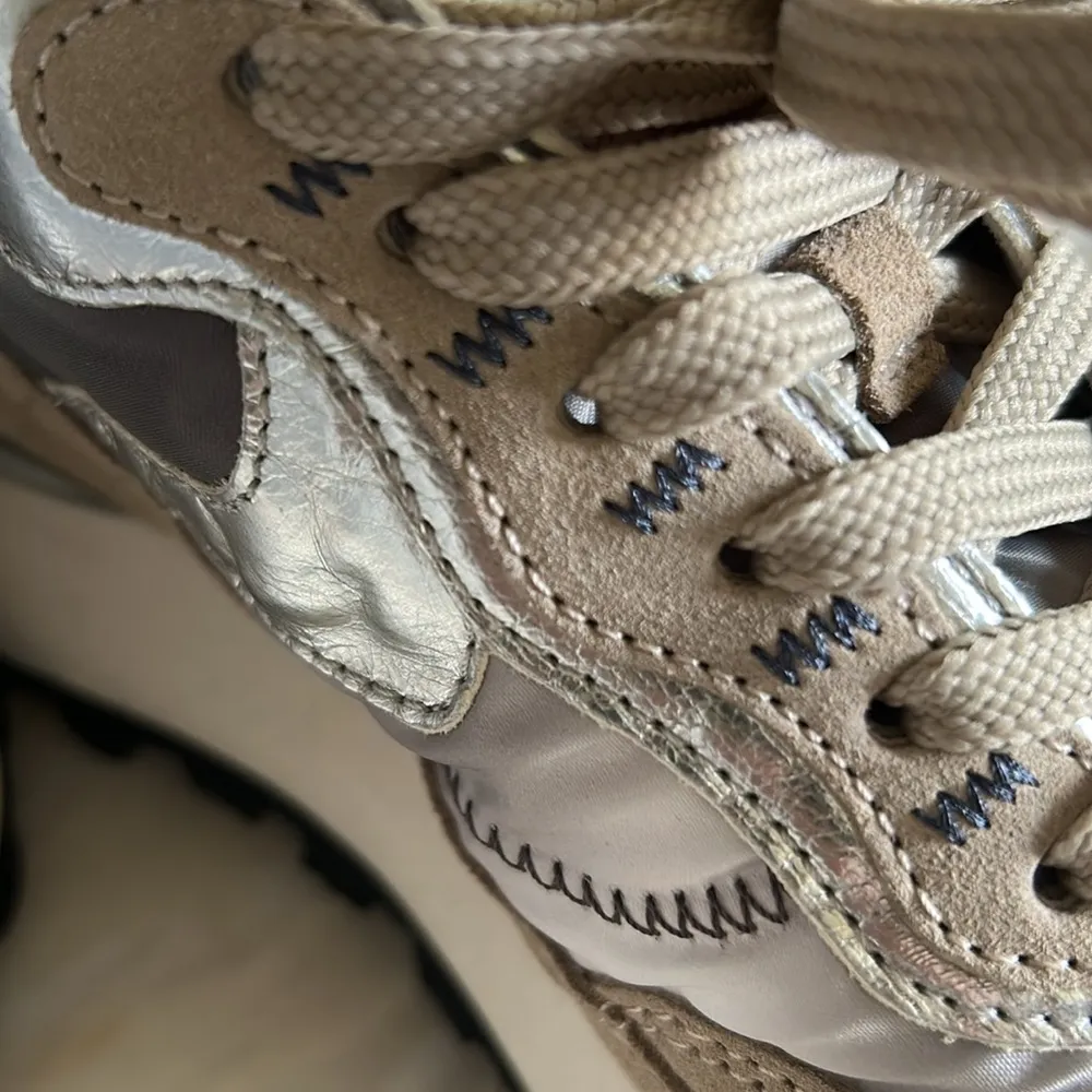 Voile Blanche QWARK HYPE WOMAN Leather and Fabric Sneakers in Grey-Beige Size 39 - Image 15