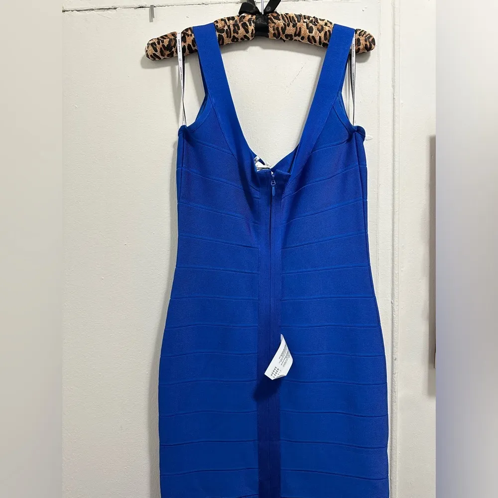 NWT Herve Leger Paris Royal Blue Bandage Maxi Dress Large - Image 8