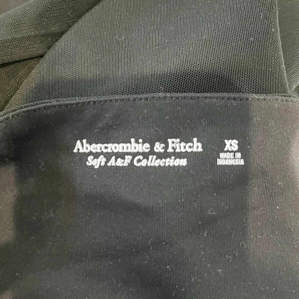 Abercrombie & Fitch Sheer Long Sleeve Sweetheart Neck Bodysuit Black XS - Image 3