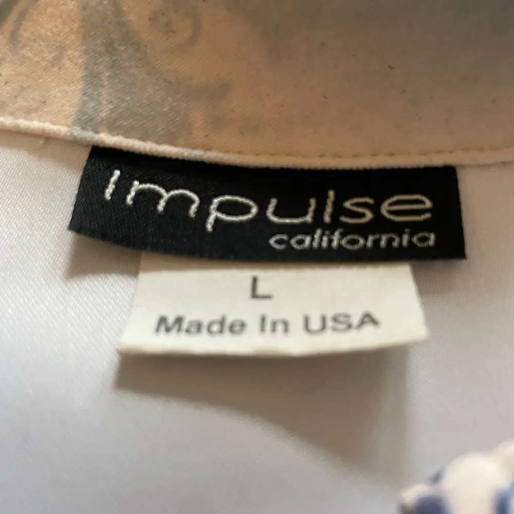 EUC Vintage 90s boho indie twill jacket watercolor graffiti city scene L White Size L - Image 3