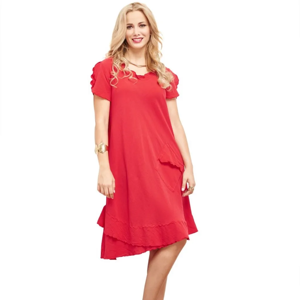 Oh My Gauze! “LA” Dress in Crimson Red - Image 15