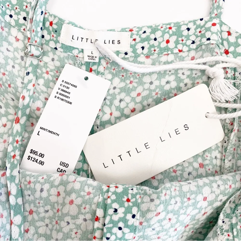 Little Lies X Urban Outfitters Daisy Button Front Midi Dress: Ditsy Floral Boho - Image 11